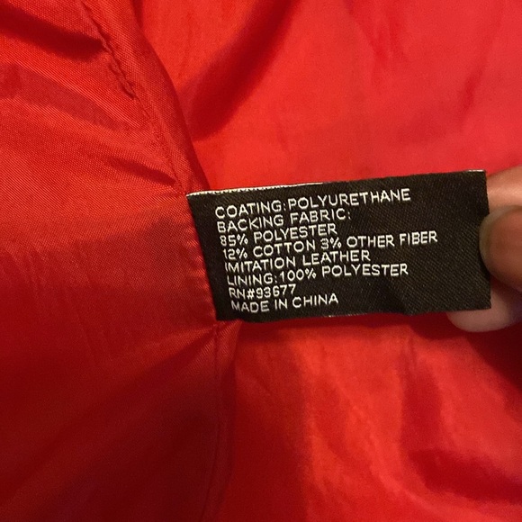 Red leather coat - Picture 4 of 5